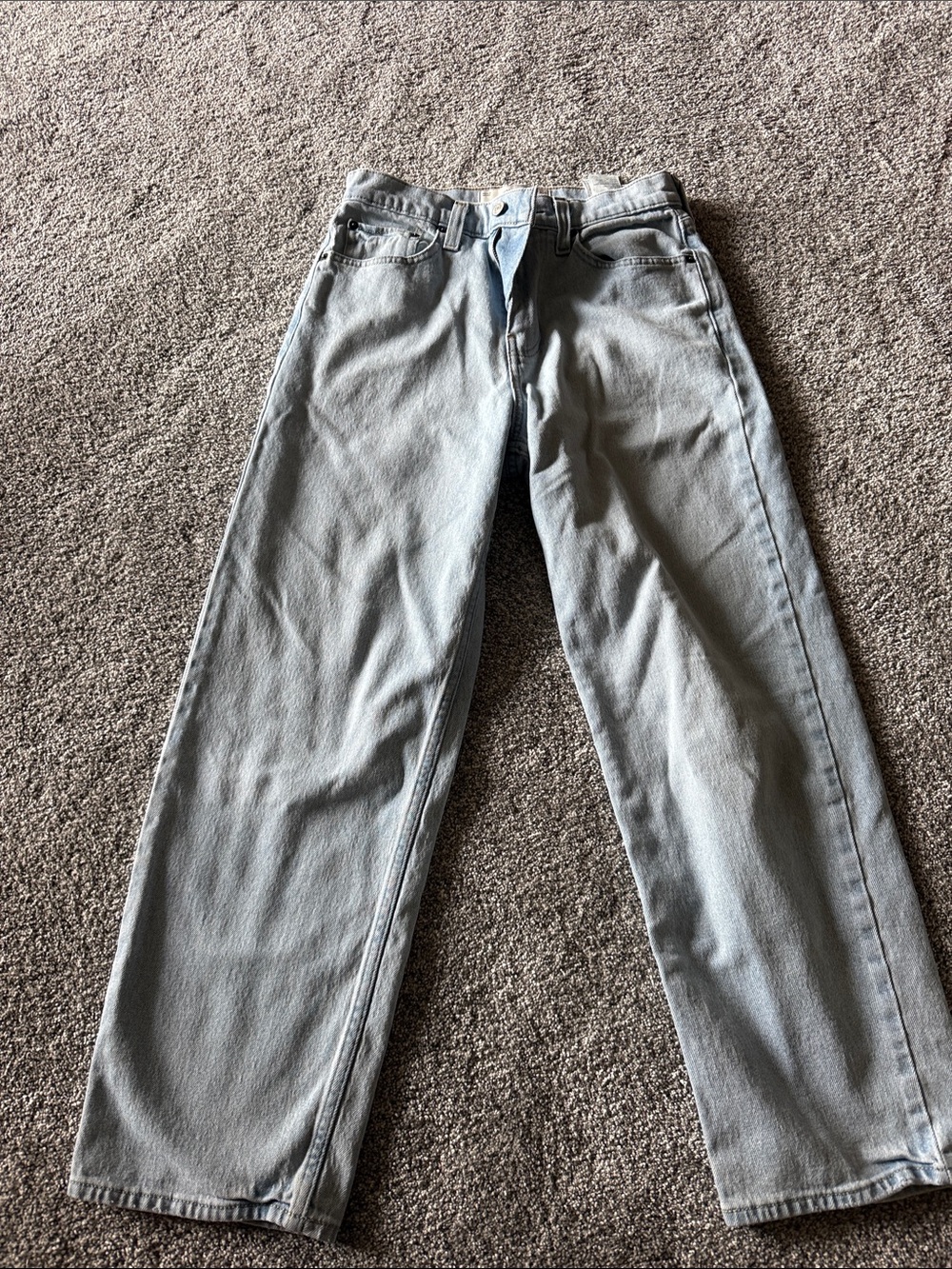 Hollister Men's Light Gray Straight Jeans
